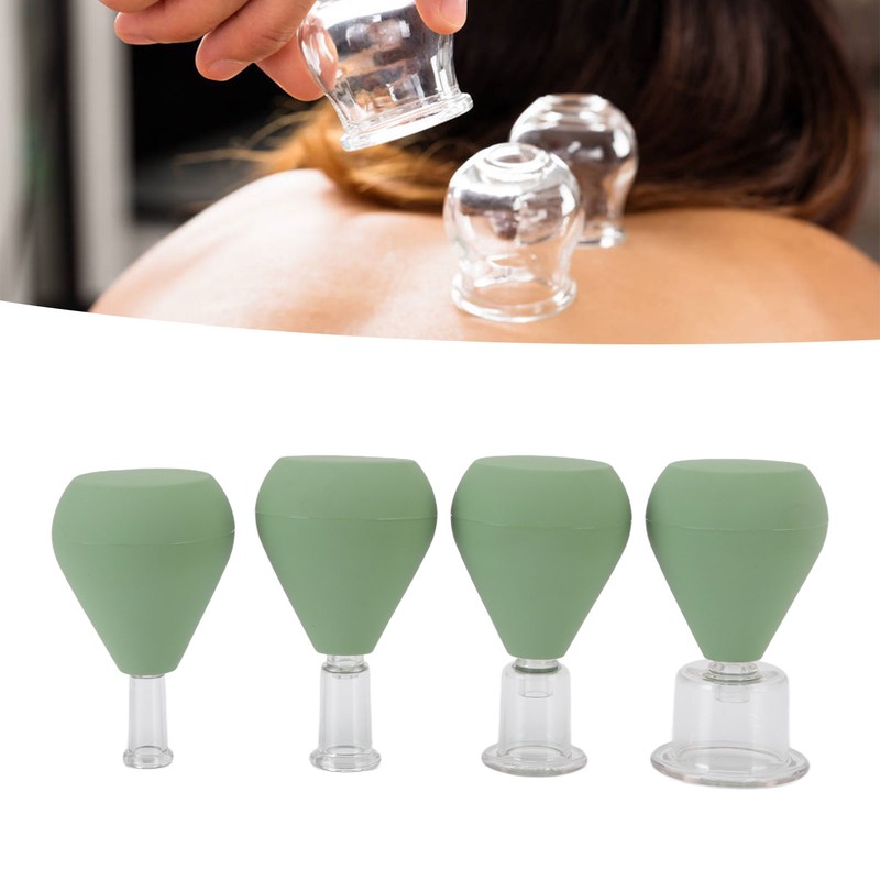4Pcs Facial Cupping Therapy Set Help Sleep Tighten Skin Reduce