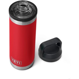 YETI Rambler Bottle Chug, Vaccum Insulated Stainless Steel Bottle with Chug Cap, Rescue Red, 18 oz (532 ml)