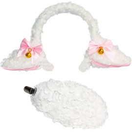 Tequise Lamb Headband and Tail Costume - Sheep Cosplay Accessories