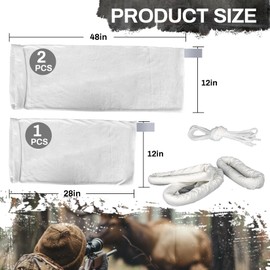 MAQIHAN Elk Game Bags Hunting Meat 3 Pcs Game Meat Bags Reusable Quarter Essential Hunting Accessories with Reflective Strip For Elk,Caribou,Deer,Moose,Duck,Hog