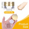 LIQWEI 2 Pcs Loose Powder Container, Portable Empty Mini Powder