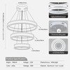 O'NEELDY Modern LED Chandeliers Adjustable Hanging White Pendant Light Fixture