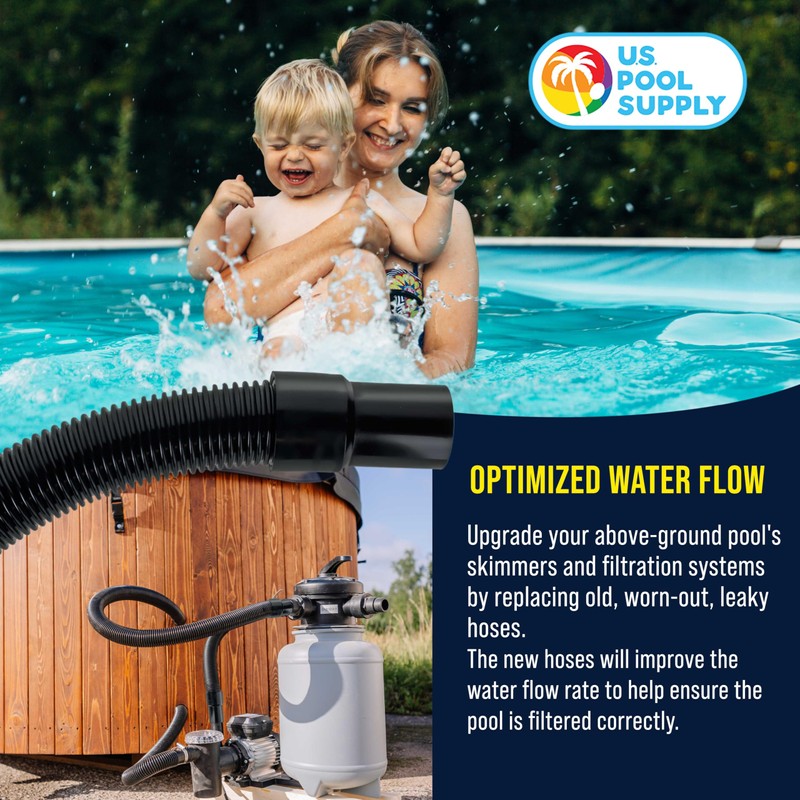 U.S. Pool Supply 6 Foot Heavy-Duty Above Ground Pool Hose,