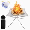 Portable Fire Pit Folding Camping Fire Pit - Stainless Steel