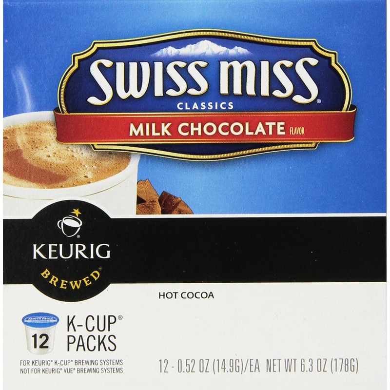 Swiss Miss Milk Chocolate Hot Cocoa, Keurig Single-Serve K-Cup Pods,