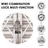 4-Digit Combination Padlock with Steel Cable - 3/16" Diameter, 7"