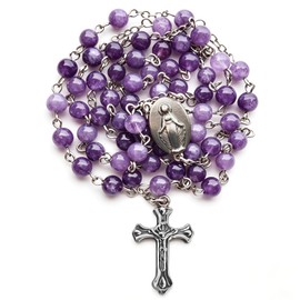 LinZengYo 6mm Stone rosary beads catholic