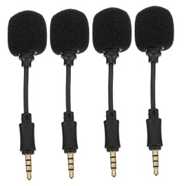 Generic 4pcs Portable Microphone for Laptop Omnidirectional Noise Reduction Mic for Live Streaming Singing and Recording Compact Design for Easy Carrying and Use