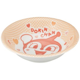 Anpanman 079534 Dokin-chan Curry Plate, 6.7 inches (17 cm), Children's Tableware, Orange