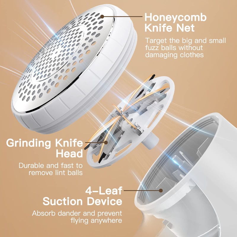 Ruidla Fabric Shaver Lint Remover, Sweater Shaver with Replaceable Stainless