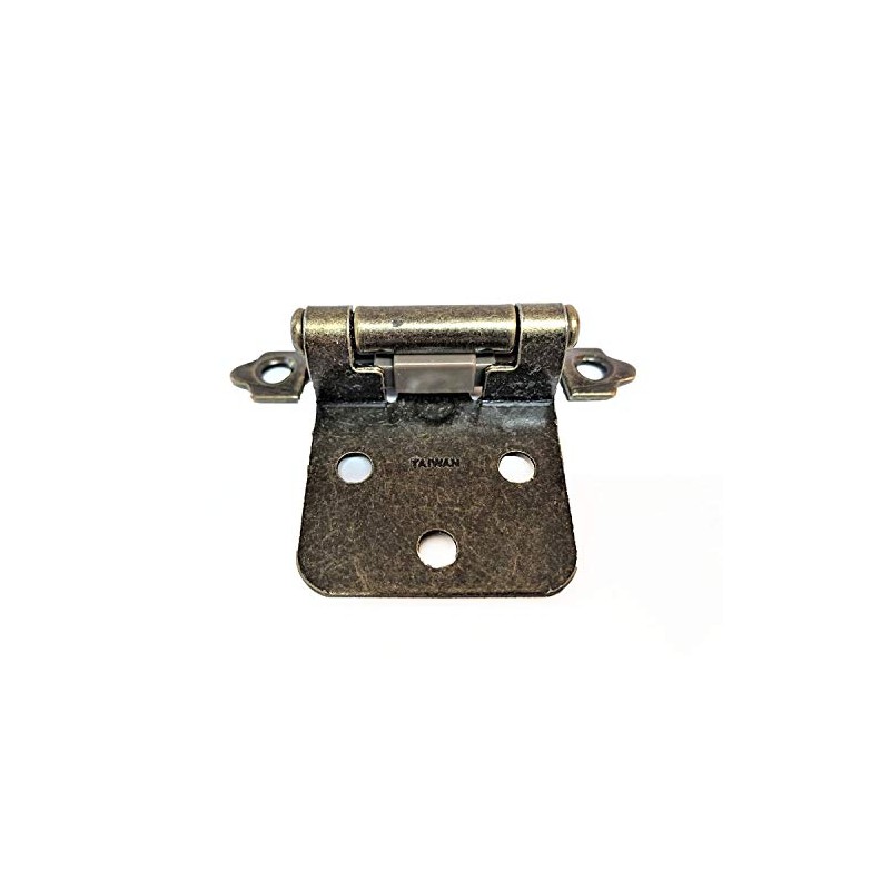Semi-Concealed Hinge in Antique Brass - 4 Pack