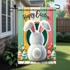 Starlit Patio Hello Spring Easter Bunny Floral Garden Flag 12x18
