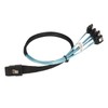 Mini SAS to 4 SATA Cable 7Pin 12Gbps Tinplated Copper