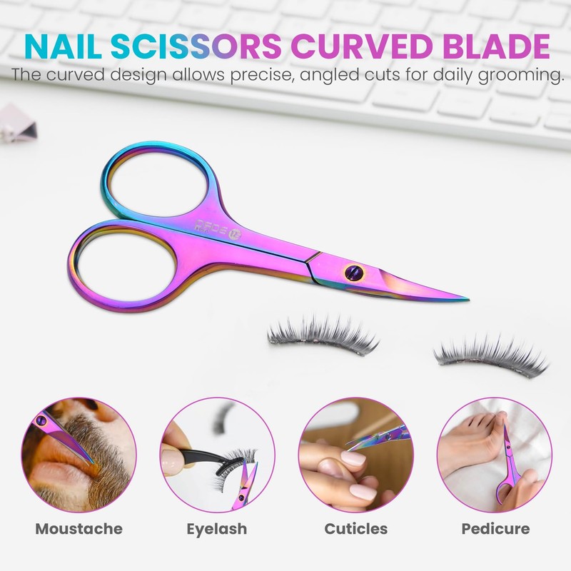 Nail Scissors Curved Cuticle Sharp Multipurpose Beauty & Grooming Shears