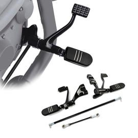 TCT-MT Forward Control Foot Pegs Kit Linkage Levers Fit for Harley Sportster 883 1200 2004-2013; Sportster 1200 Nightster (XL1200N) 2007-2012 Black