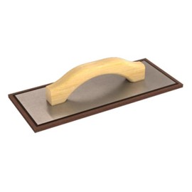 Bon Neoprene Float 12 in. x 5 in. x 1/4 in. with Wood Handle and Aluminum Backing for Grout, Plaster, and Concrete Finishing