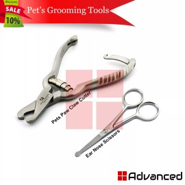 Medentra Puppy Dogs Cats Paw Claw Cutter Trimmer Safety Ear Nose Scissors Pets Groomer