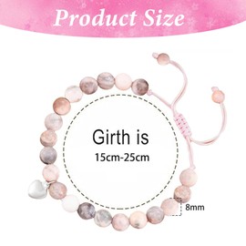 CYXZMYA Bead Bracelet for Children and Women - Jewellery with Adjustable Braided Rope, Stretch Beads - Gift for Girls