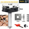 Akylin Slab Flattening Router Bit 1/2 Shank - CNC Spoilboard