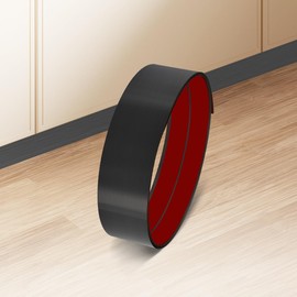 Soengsau Stainless Steel Kick Plate, Anti-Scratch Base Cover Kickplate, Peel and Stick Baseboard Molding Trim for Wall, Entrance Door, Kitchen Cupboard, Dishwasher Toe (118"L x 3.15"W, Brushed Black)