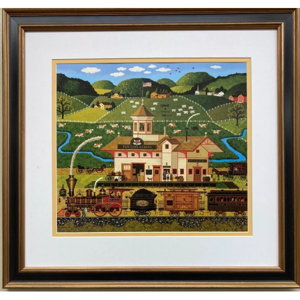 Charles Wysocki "Fox Hill Farms" New CUSTOM FRAMED Art Americana