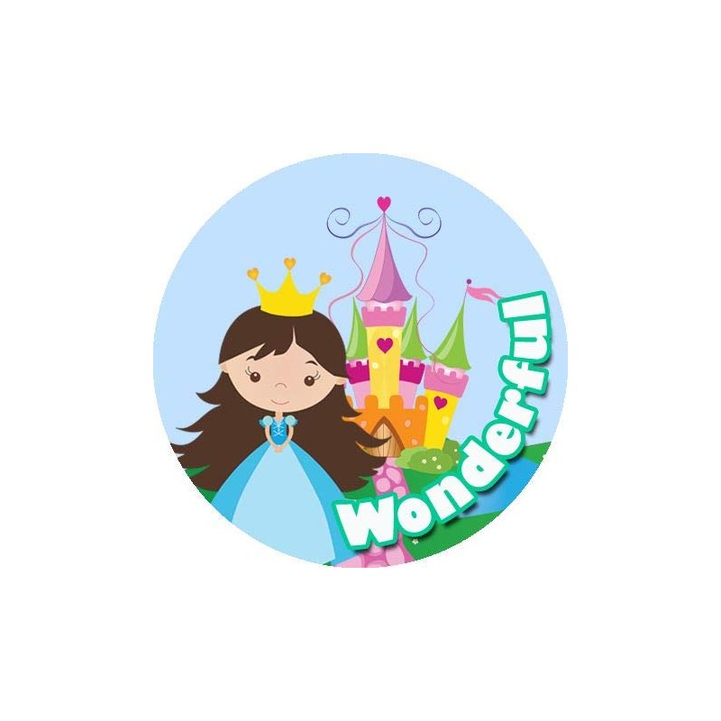 144 Princess Praise Words 30 mm Reward Stickers for School