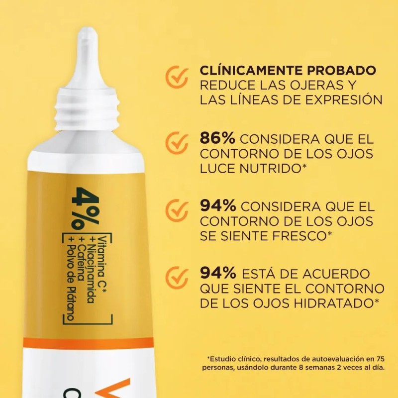Garnier Aclara Crema Ojos Vitamina Cafeína Reduce Ojeras
