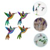 Mipcase 4Pcs Metal Hummingbird Wall Art Sturdy Iron Decor for