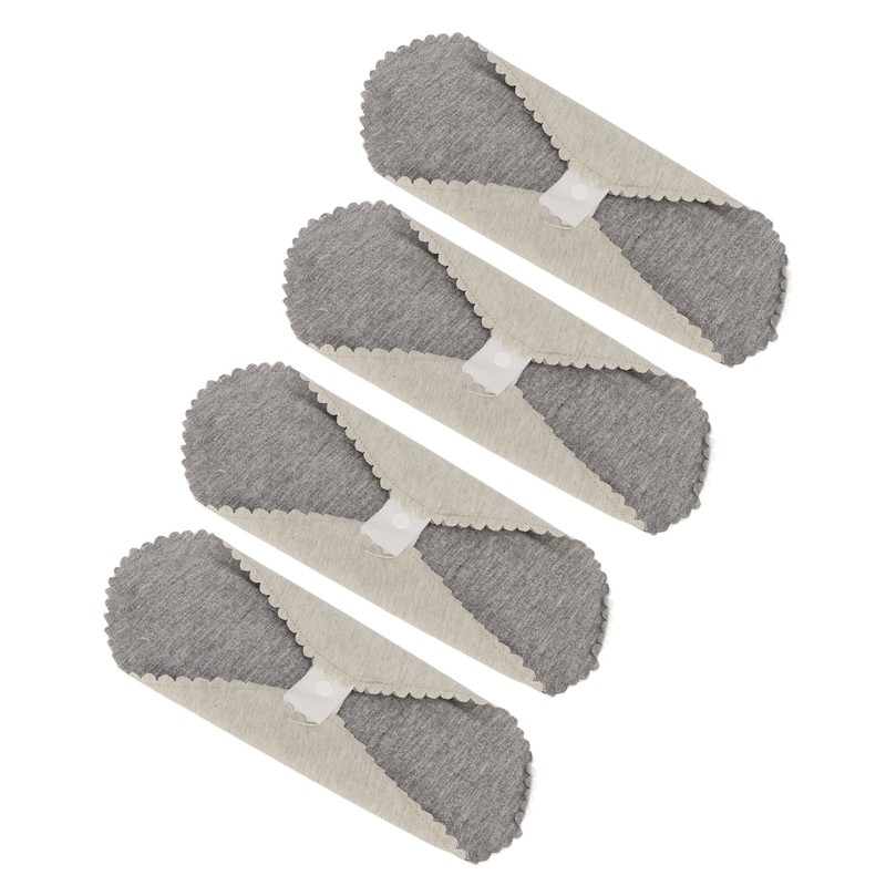 4PCS Washable Feminine Pads Gray Graphene Leakproof Breathable Reusable Sanitary