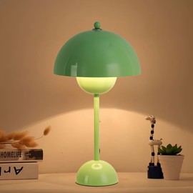 COSYLUX Modern Small Table Lamp for Bedroom, Cute Dome Shade Reflecting Light Reading Lamp for Living Room, Kid's Room, Study, Office, Beside Bedside Nightstand Desk Lamp(Pastel Green)