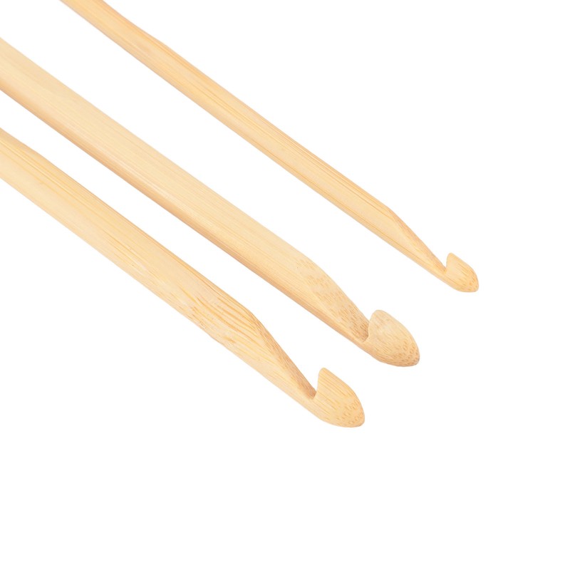 6Pcs Wood Hand Loom Stick Set Wood Weaving Crochet Needle