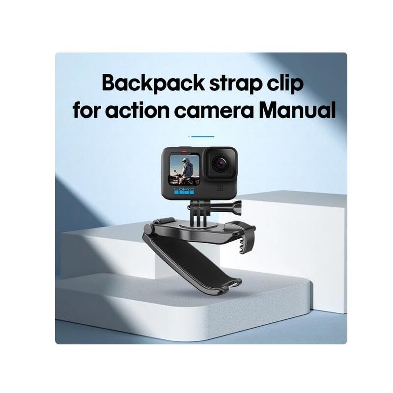 Insta360 X4/ONE X3/ONE X2/Ace Pro/Gopro Series 360 Rotating Backpack Clip