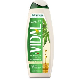 Vidal Body Wash Hemp Oil Regenerating 500 ml (16.9 Fl Oz) 1 unit - Made in Italy [italian import]