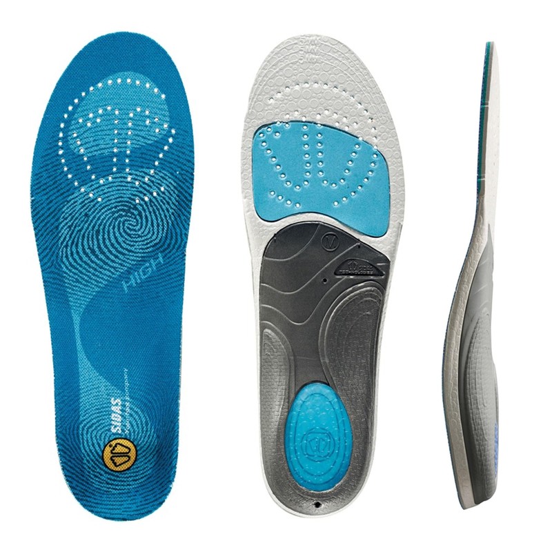 Sidas 3Feet High Arch Insoles, Blue, 42-43 EU, 8-9 UK,