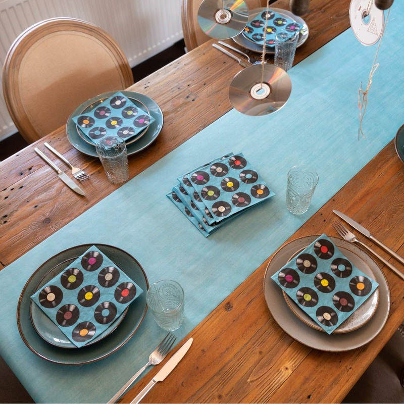 20 Napkins Vinyl Records/Retro/Party/Music 33 x 33 cm