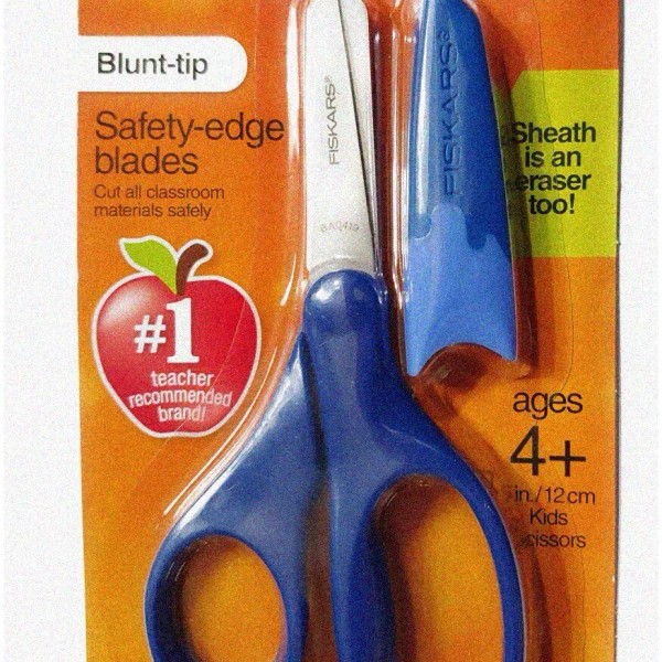 Zyva Navy Blue Safety-Edge Scissors: Blunt-tip Blades with Prote