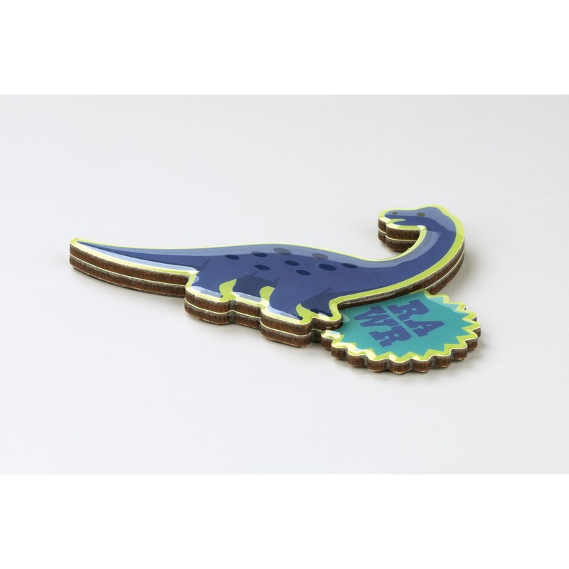 Skater ZMGDW1-A Die-Cut Wooden Magnet Dinosaurus Brachiosaurus Dinosaur