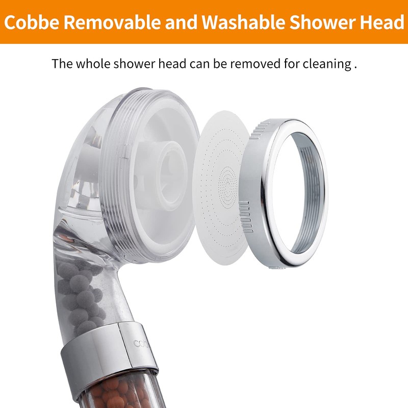 Cobbe Shower Heads, High Pressure Filtration Hand Shower, Water-Saving Shower