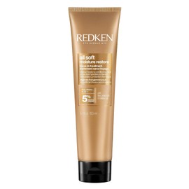 REDKEN All Soft Moisture Restore Leave-In Treatment Hyaluronic Acid Primer for Dry and Brittle Hair Humidity, Heat Frizz Protection For Smooth 5.1 Fl 