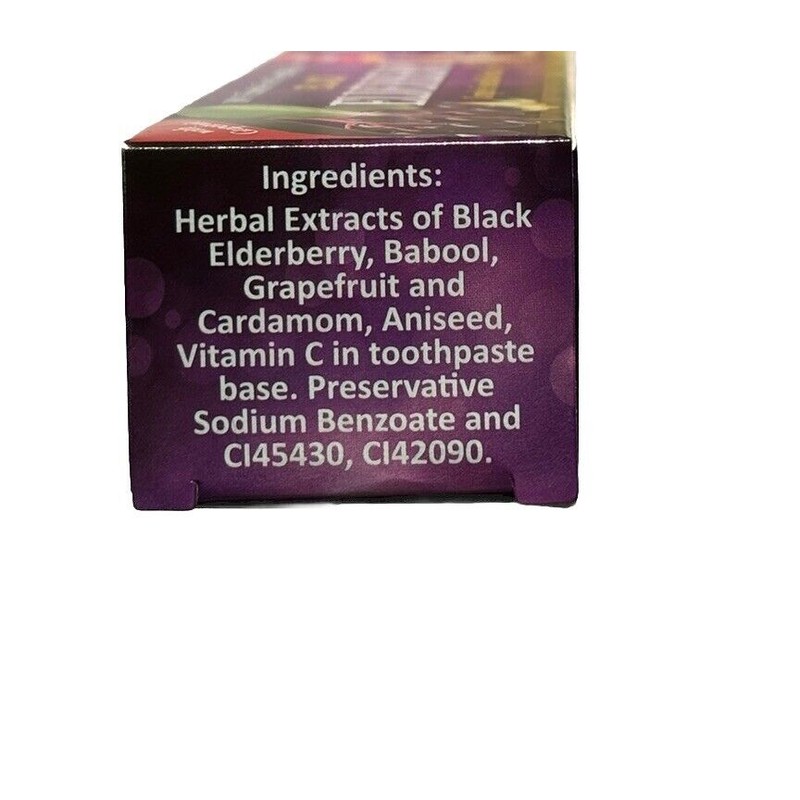 Essential Palace 6 Pk BLACK ELDERBERRY Toothpaste By Essential Palace