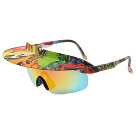 BSITSSS Sun Hat Frame Cycling Glasses, Cycling Sunglasses Outdoor Windproof, Running Glasses for Men Woman, Sports Sunglasses for Running Baseball Fishing Golf