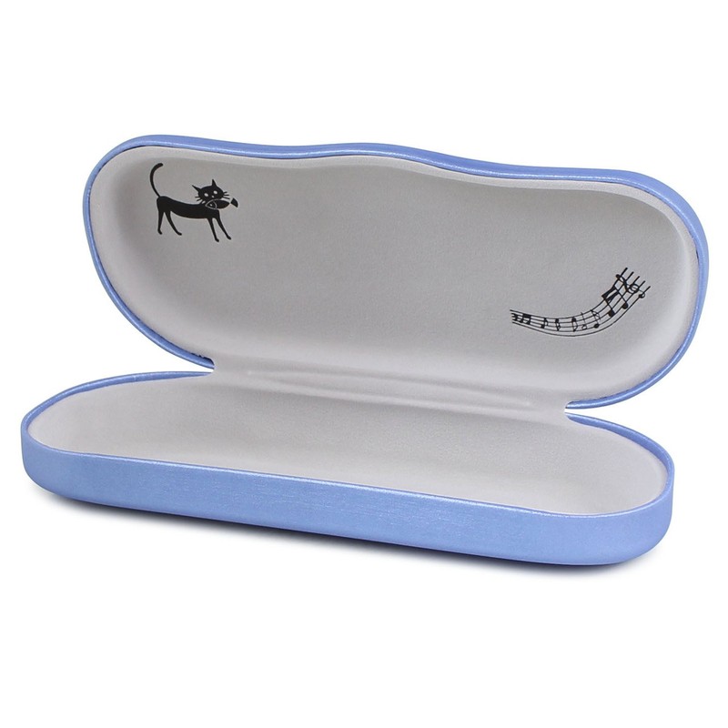 Pearl SO-72 095068 Glasses Case, Blue, Cat and Glasses Hard