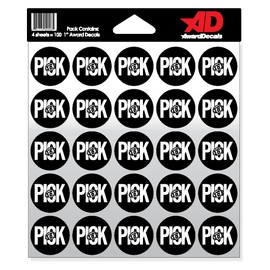 Award Decals Football Pick 6 Sticker Set (100 Decals) The Original Award Decals Premium 20mil Thick 1" Helmet Decals Made in The USA Since 1976