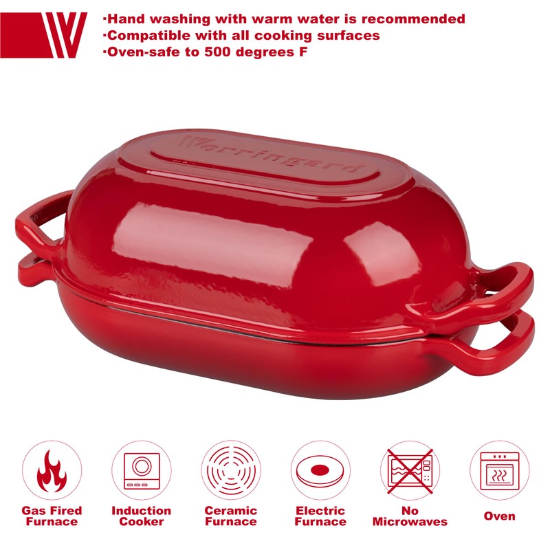 VORRINGARD Enameled Cast Iron Sourdough Bread Oven, Dutch Oven, Loaf