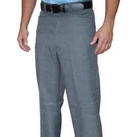 Smitty BBS-378 Flat Front Base Pants Western Cut Pockets Heather Gray Baseball Softball Umpire (36)