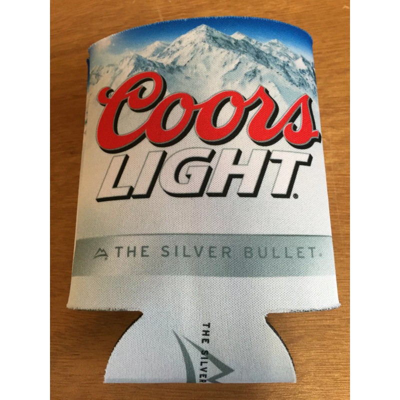 Coors Light Koozie Silver Bullet Rockies Blue Bottle Can -