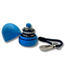 RING THING - Soporte para anillo, caja de anillos de viaje, estuche de joyería impermeable, accesorio de gimnasio, almacenamiento portátil de joyería (azul cielo)