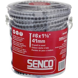 SENCO 06A162P Screw #6 X 1-5/8", Drywall to Wood, Gray Phosphate