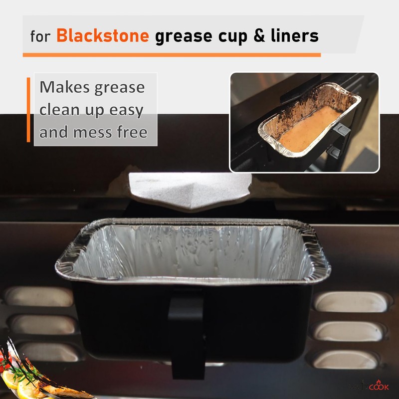 Rear Grease Catcher with 20-Pack Disposable Grease Cup Liners for