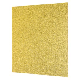 QUARKZMAN Pack of 1 Gold Glitter Acrylic Sheets 1/8 Inch Thickness 12 x 12 Inch Shiny PMMA Fluorescent Plastic Sheets Extruded Transparent Blanks for DIY Crafts